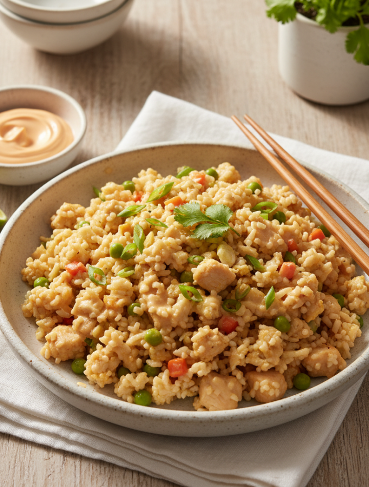 Feature image for yummy Keto & Low carb Cauliflower Fried Rice Recipe
