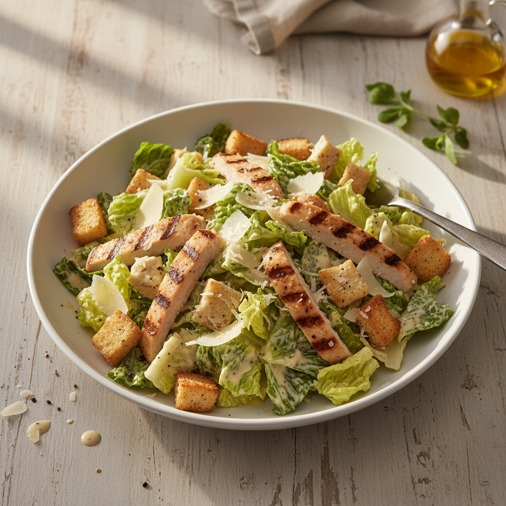 Keto Low-carb Chicken Caesar Salad