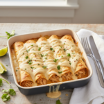 Feature image for yummy Keto & Low carb Chicken Enchiladas Recipe