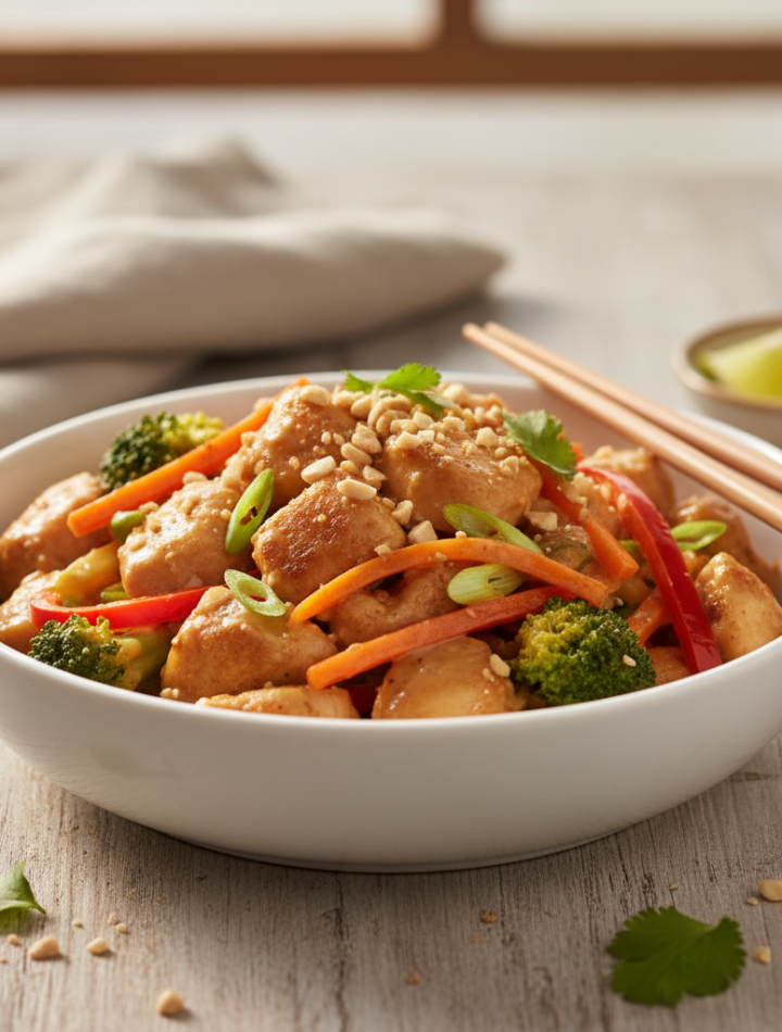 Feature image for yummy Keto & Low carb Chicken Stir Fry Recipe