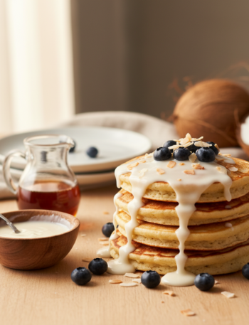 Feature image for yummy Keto & Low carb Coconut Flour Pancakes Recipe