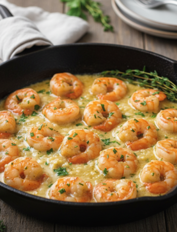 Feature image for yummy Keto & Low carb Garlic Butter Shrimp Recipe