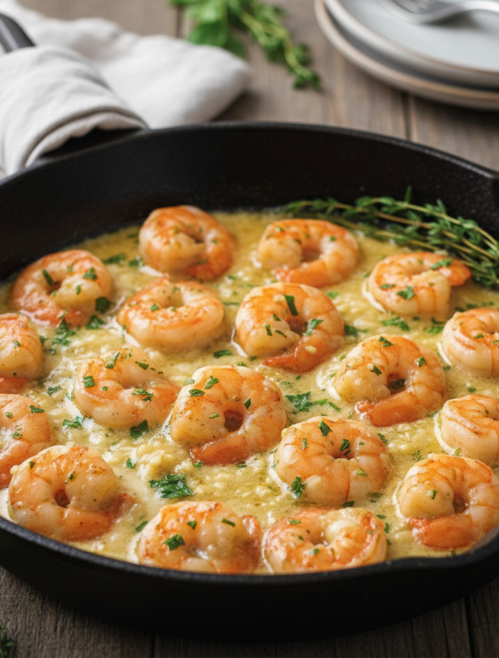 Feature image for yummy Keto & Low carb Garlic Butter Shrimp Recipe