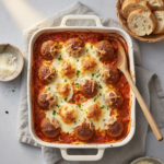 Feature image for yummy Keto & Low carb Meatball Casserole Recipe