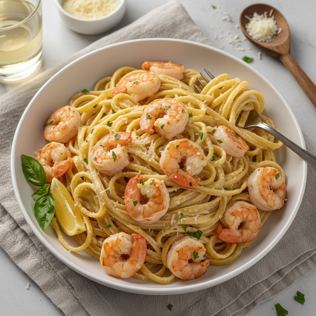 Keto & Low-Carb Shrimp Alfredo