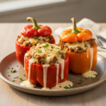 Feature image for yummy Keto & Low carb Stuffed Bell Peppers Recipe