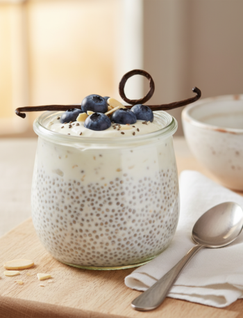 Feature image for yummy Keto & Low carb Vanilla Chia Pudding Recipe