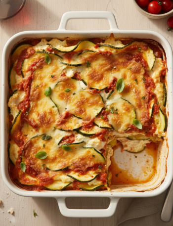 Feature image for yummy Keto & Low carb Zucchini Lasagna Recipe