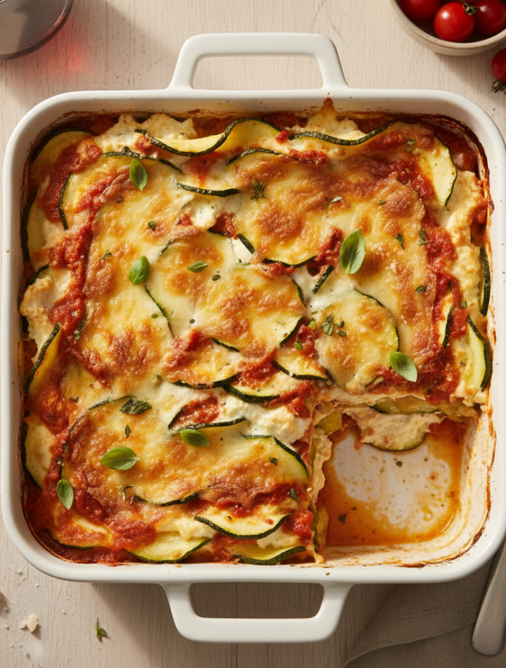 Feature image for yummy Keto & Low carb Zucchini Lasagna Recipe
