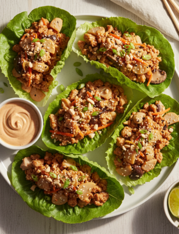Feature image for yummy Weight Watchers Asian Lettuce Wraps Recipe