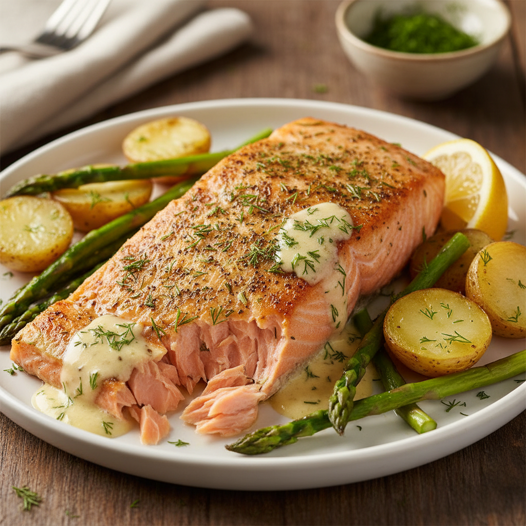 Weight Watchers Baked Salmon with Dill