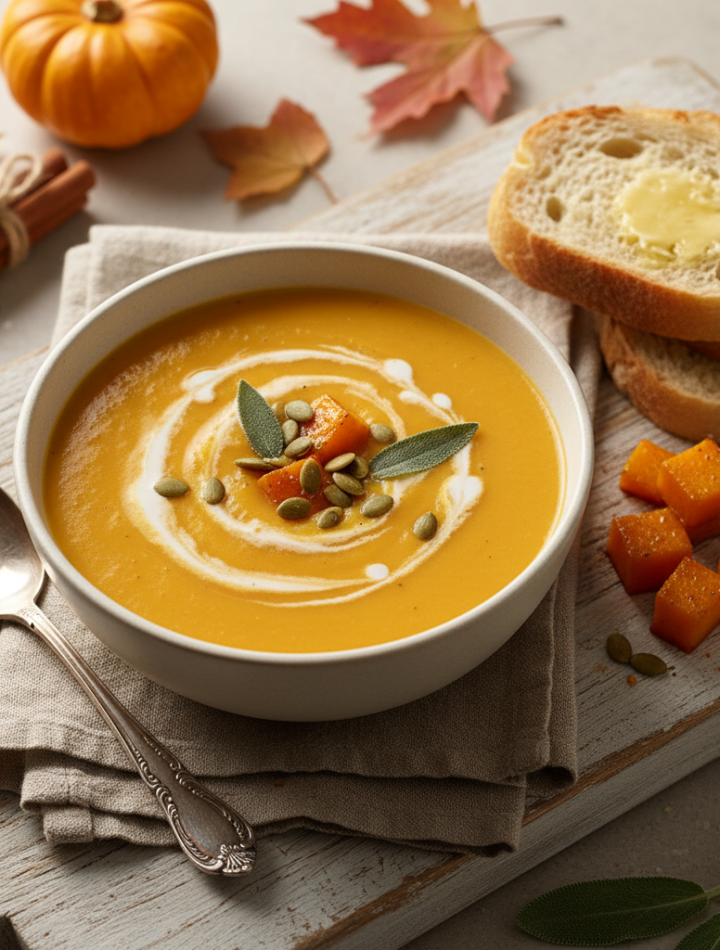 Feature image for yummy Weight Watchers Butternut Squash Soup Recipe