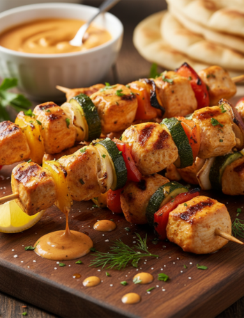 Feature image for yummy Weight Watchers Grilled Chicken Kabobs Recipe