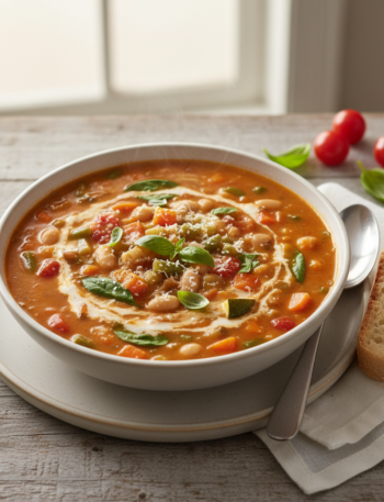 Feature image for yummy Weight Watchers Minestrone Soup Recipe