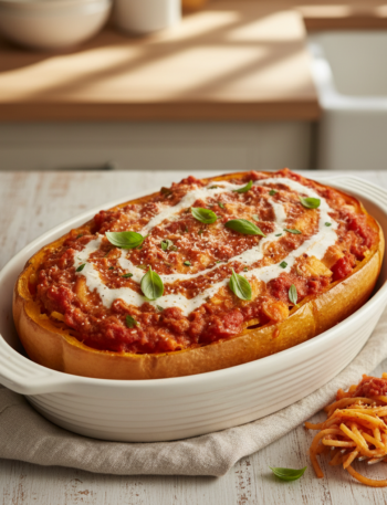 Feature image for yummy Weight Watchers Spaghetti Squash with Marinara Recipe