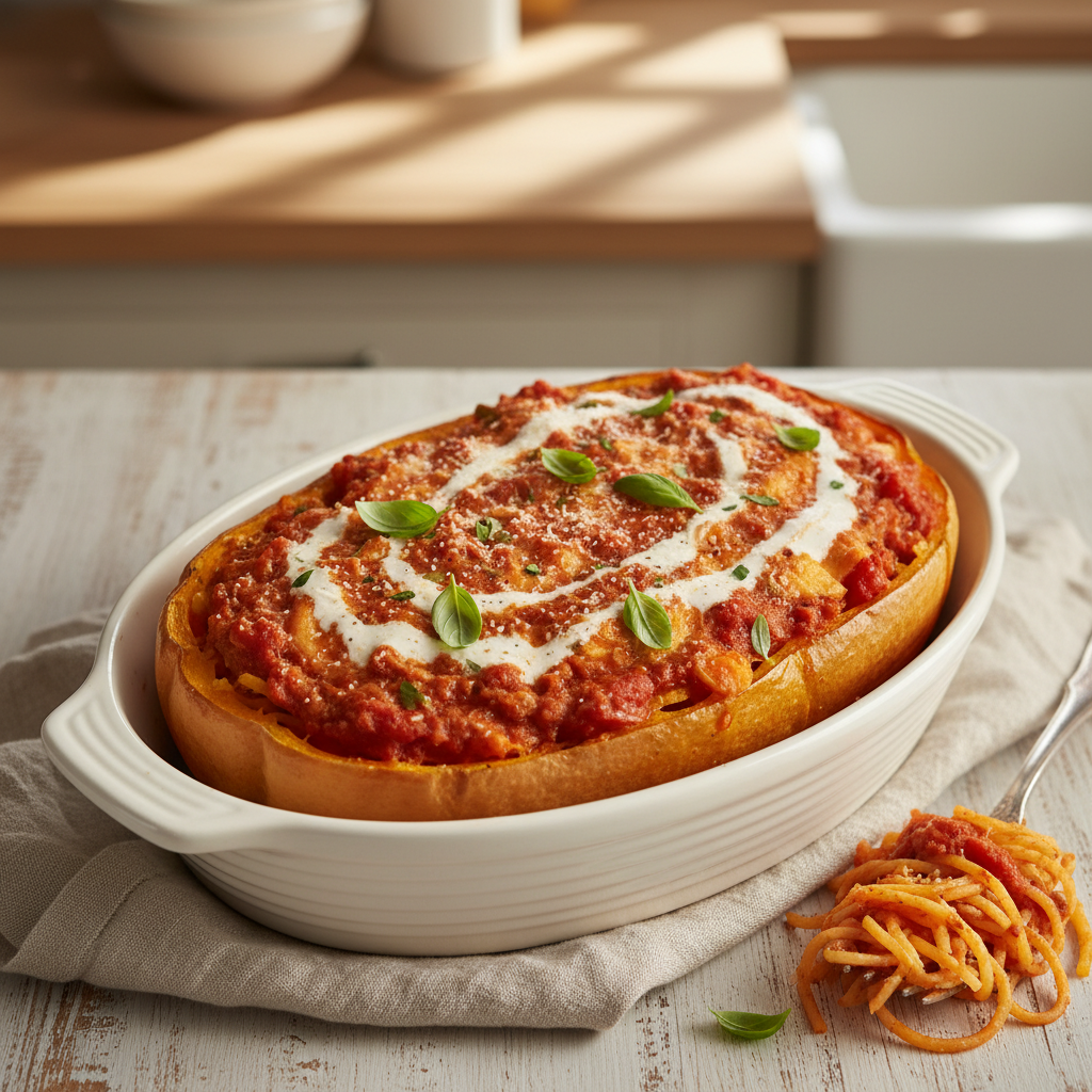 Weight Watchers Spaghetti Squash with Marinara