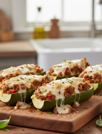 Feature image for yummy Weight Watchers Stuffed Zucchini Boats Recipe