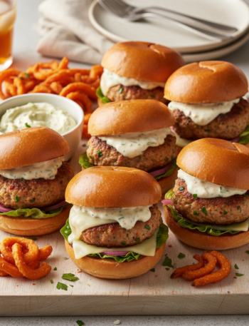 Feature image for yummy Weight Watchers Turkey Burger Sliders Recipe