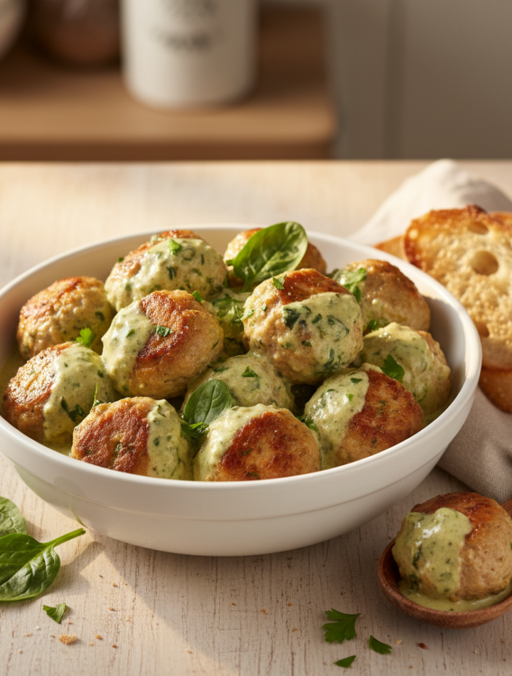 Feature image for yummy Weight Watchers Turkey Spinach Meatballs Recipe