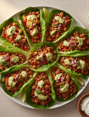 Feature image for yummy Weight Watchers Turkey Taco Lettuce Wraps Recipe