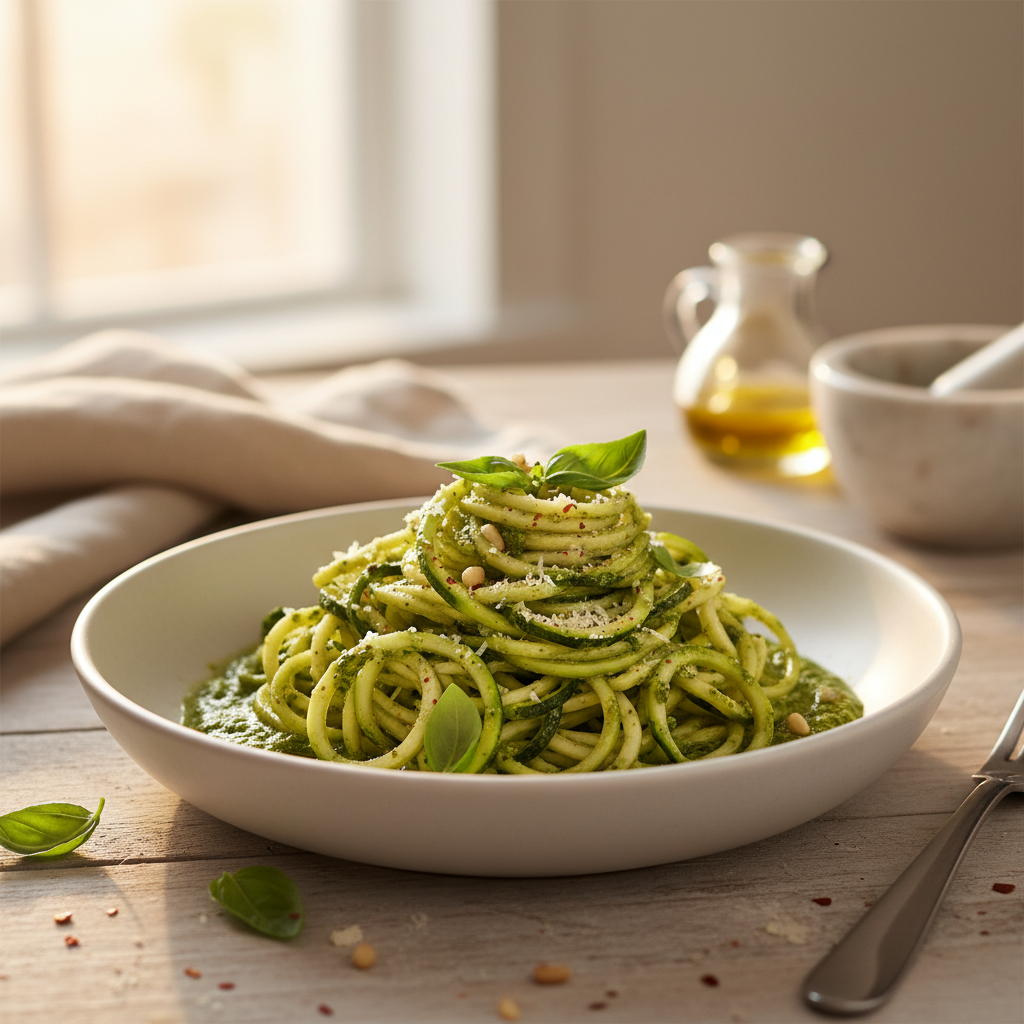 Zucchini Noodles with Pesto