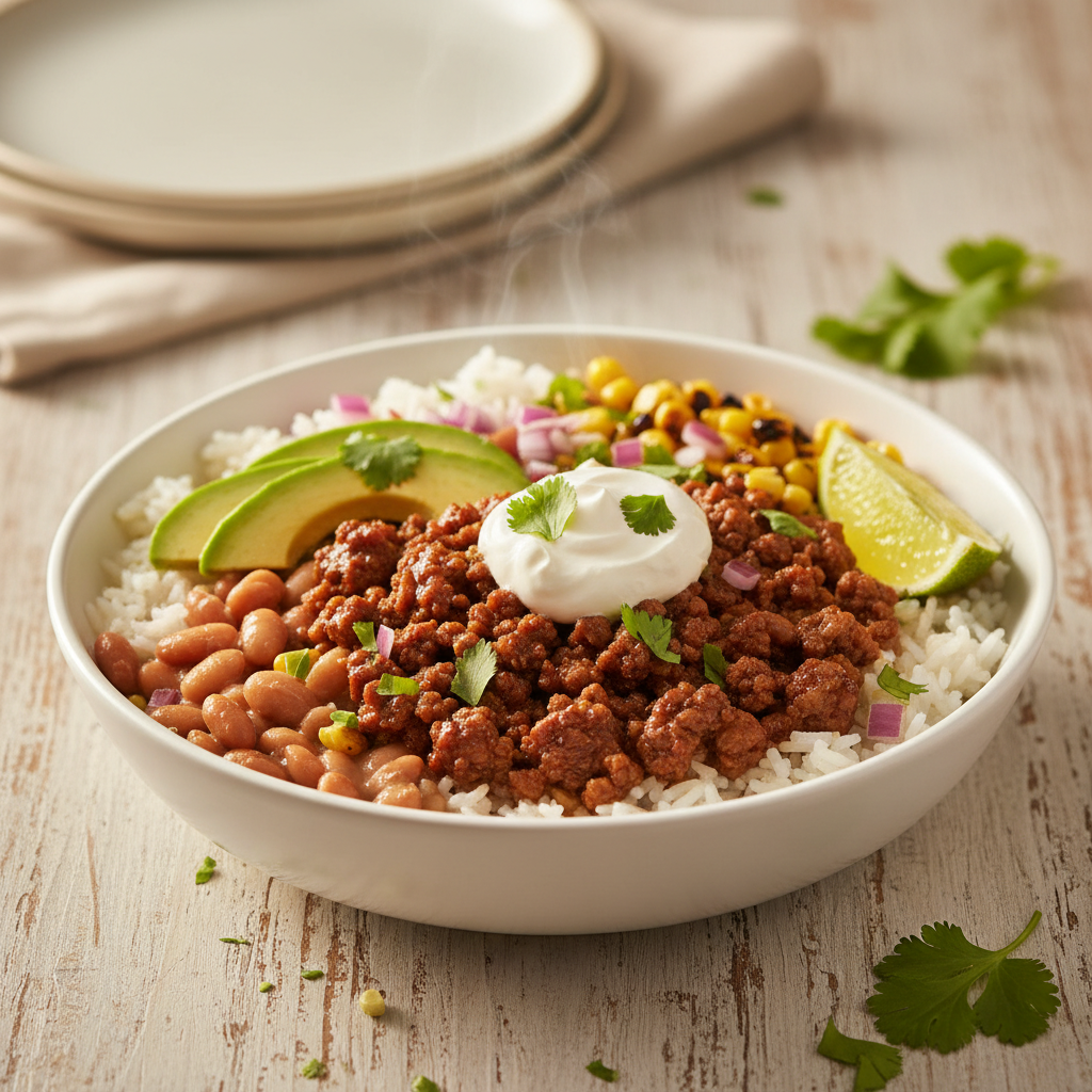 Keto & Low-Carb Beef Burrito Bowl