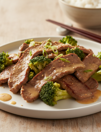 Feature image for yummy Keto & Low carb Beef and Broccoli Recipe