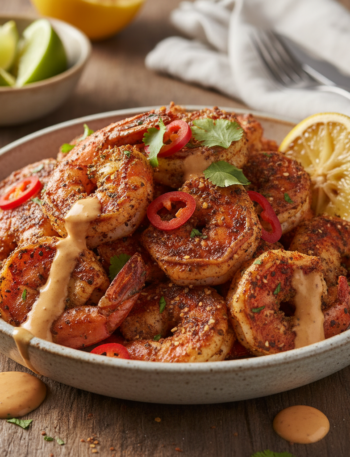 Feature image for yummy Keto & Low carb Blackened Shrimp Recipe