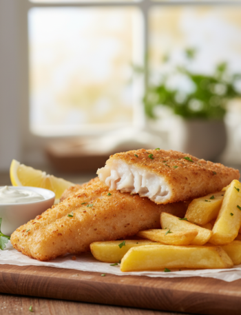 Feature image for yummy Keto & Low carb Fish and Chips Recipe