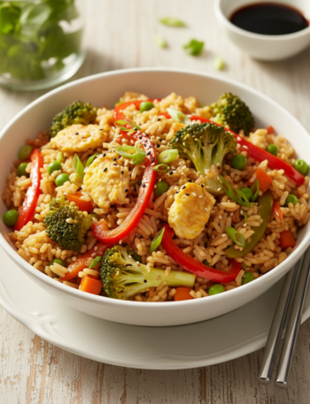 Feature image for yummy Keto & Low carb Fried Rice with Vegetables Recipe