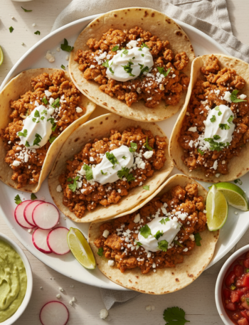 Feature image for yummy Keto & Low carb Ground Turkey Tacos Recipe