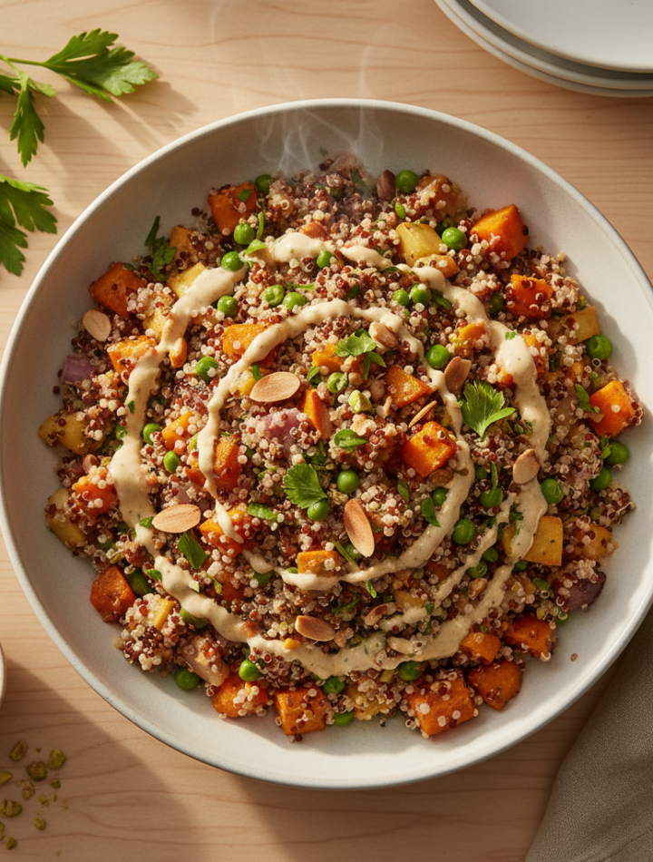 Feature image for yummy Keto & Low carb Quinoa Pilaf Recipe