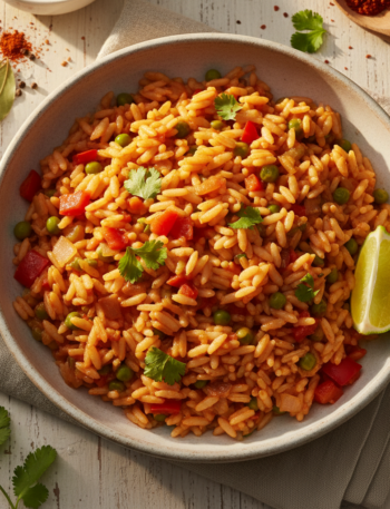 Feature image for yummy Keto & Low carb Spanish Rice Recipe