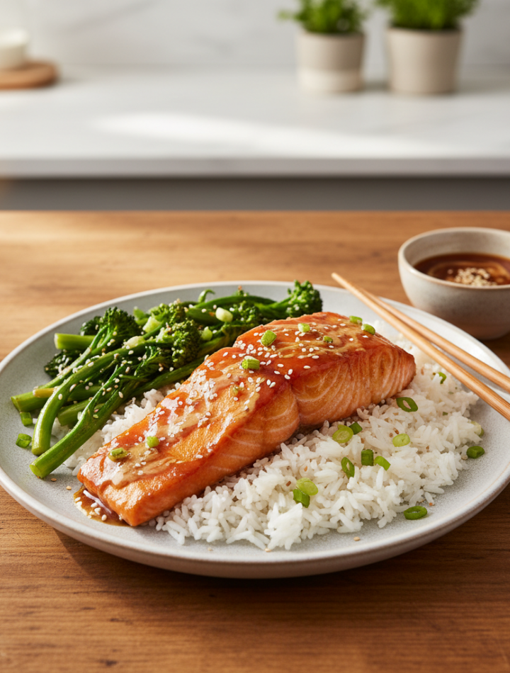 Feature image for yummy Keto & Low carb Teriyaki Salmon Recipe