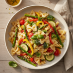 Feature image for yummy Keto & Low carb Veggie Pasta Primavera Recipe
