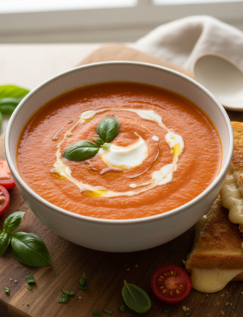 Feature image for yummy Weight Watchers Creamy Tomato Basil Soup Recipe