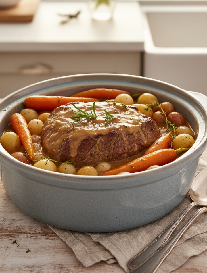 Feature image for yummy Weight Watchers Slow Cooker Pot Roast Recipe