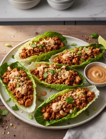 Feature image for yummy Weight Watchers Turkey Lettuce Wraps Recipe