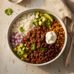 Feature image for yummy Keto & Low carb Burrito Bowl Recipe