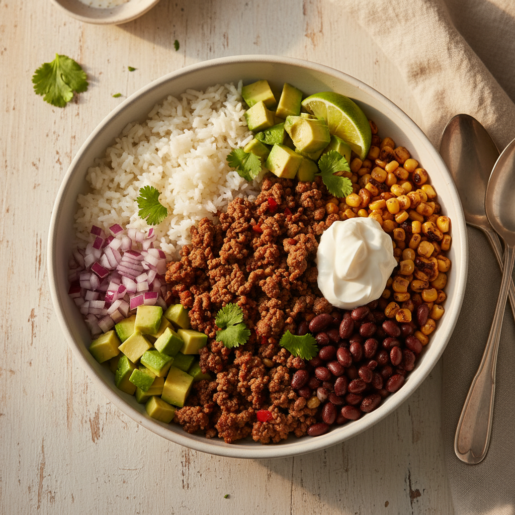 Keto & Low carb Burrito Bowl