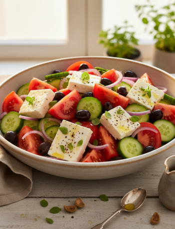 Feature image for yummy Keto & Low carb Greek Salad Recipe