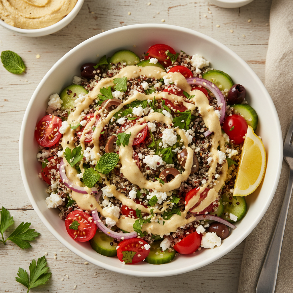 Keto Low-carb Mediterranean Quinoa Bowl