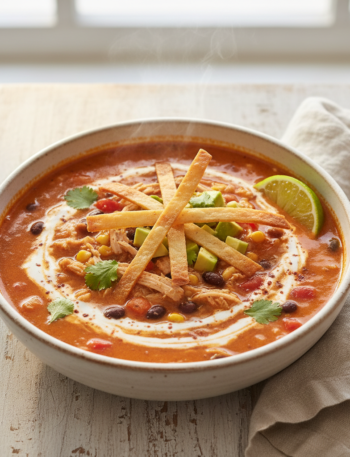 Feature image for yummy Weight Watchers Chicken Tortilla Soup Recipe