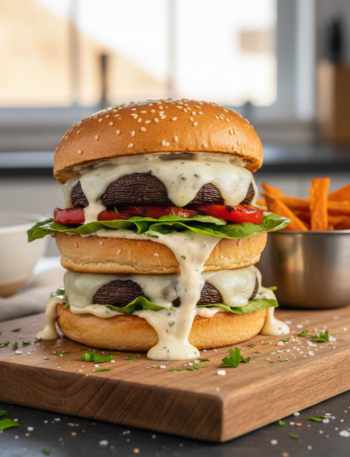 Feature image for yummy Weight Watchers Portobello Mushroom Burgers Recipe