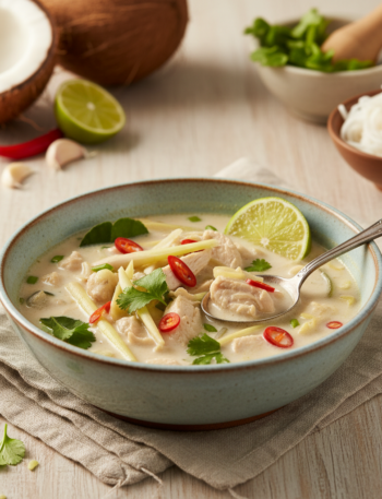 Feature image for yummy Weight Watchers Thai Coconut Soup Recipe