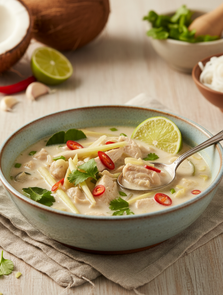 Feature image for yummy Weight Watchers Thai Coconut Soup Recipe